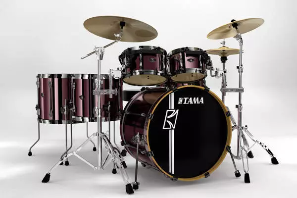 Superstar Hyper-Drive 6-Piece Drum Kit - Brushed Burgundy Metallic